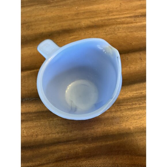 Vintage Delphite Blue Milk Glass 1 Cup Measuring Tab Handle - Picture 10 of 13